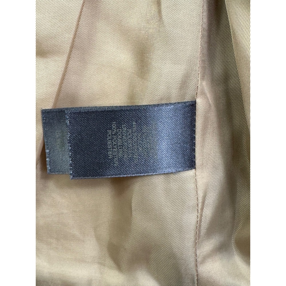 Liz Claiborne Women Petit P Black Quilt Puffer Vest Full Zip Mock Neck Tan Lined - Picture 7 of 13